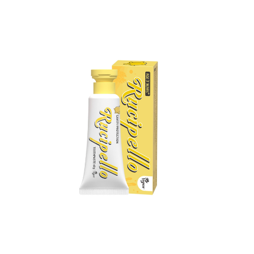 rucipello yellow Rucipello Kids Toothpaste - Mele Mele (Yellow) 60g | Low-Fluoride & Anti-Cavity for Ages 6+