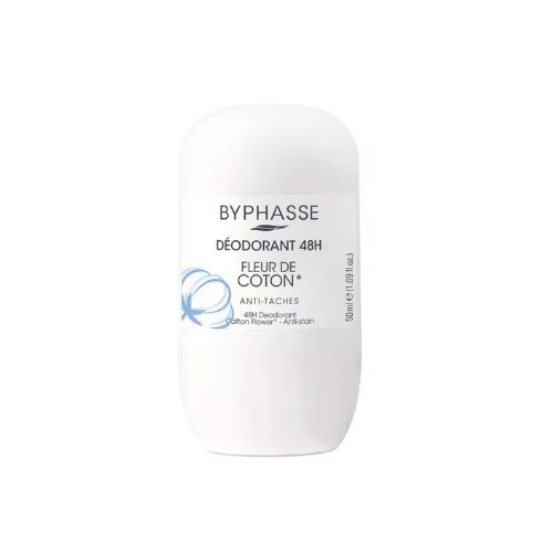 BYPHASSE 48H Cotton Flower Roll-On Deodorant - 50ml